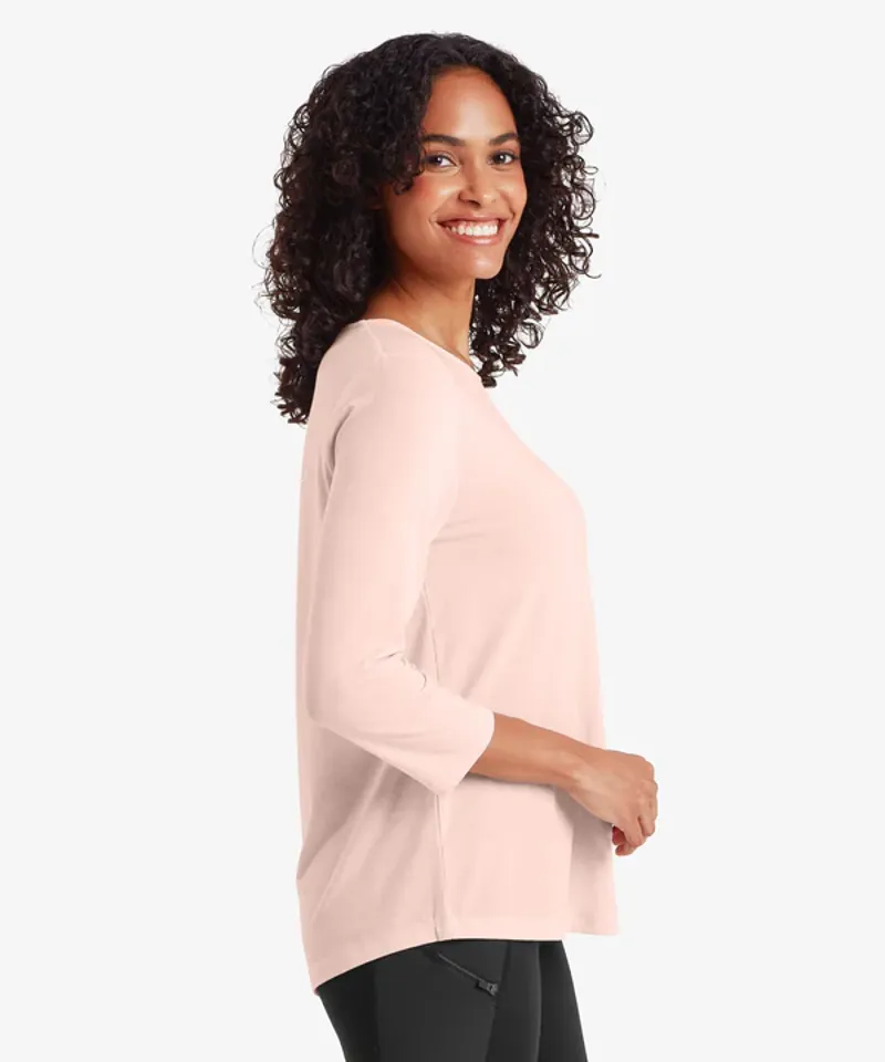 Sherpa Women's Asha 3/4 Sleeve Top Light - Rose Gold-2