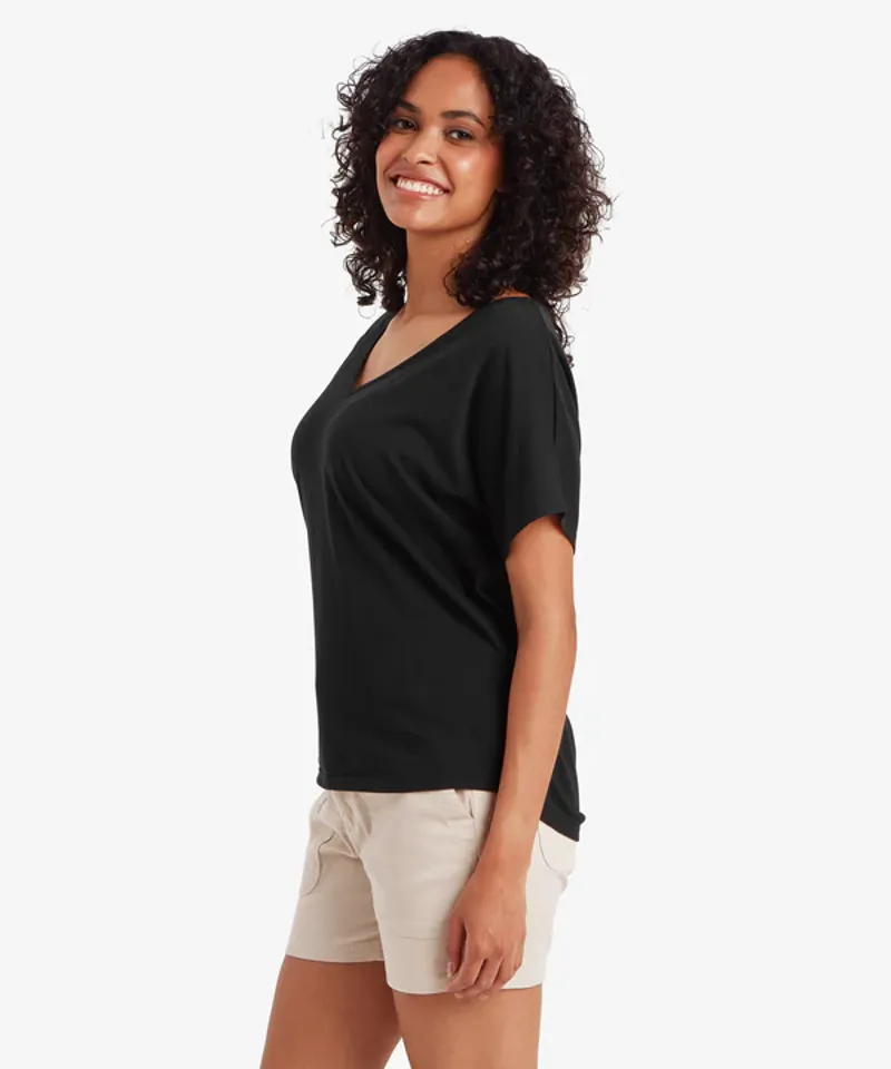 Sherpa Women's Jutnu V-Neck Tee - Black-2