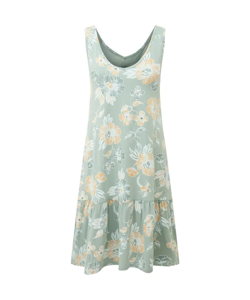 Sherpa Women's Neha Ruffle Dress - Celery Floral