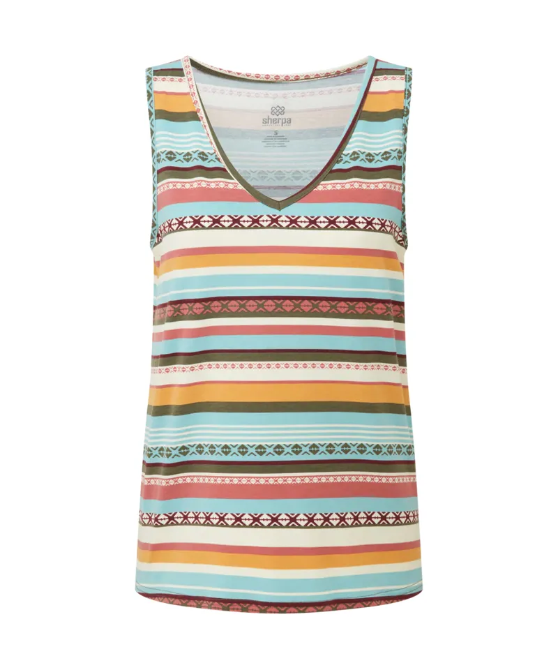 Sherpa Women's Neha V-Neck Tank - Evergreen Indreni