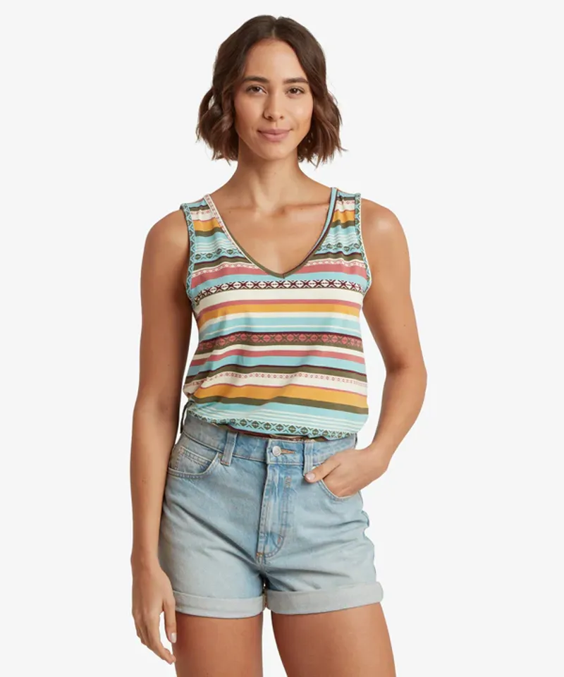 Sherpa Women's Neha V-Neck Tank - Evergreen Indreni-1