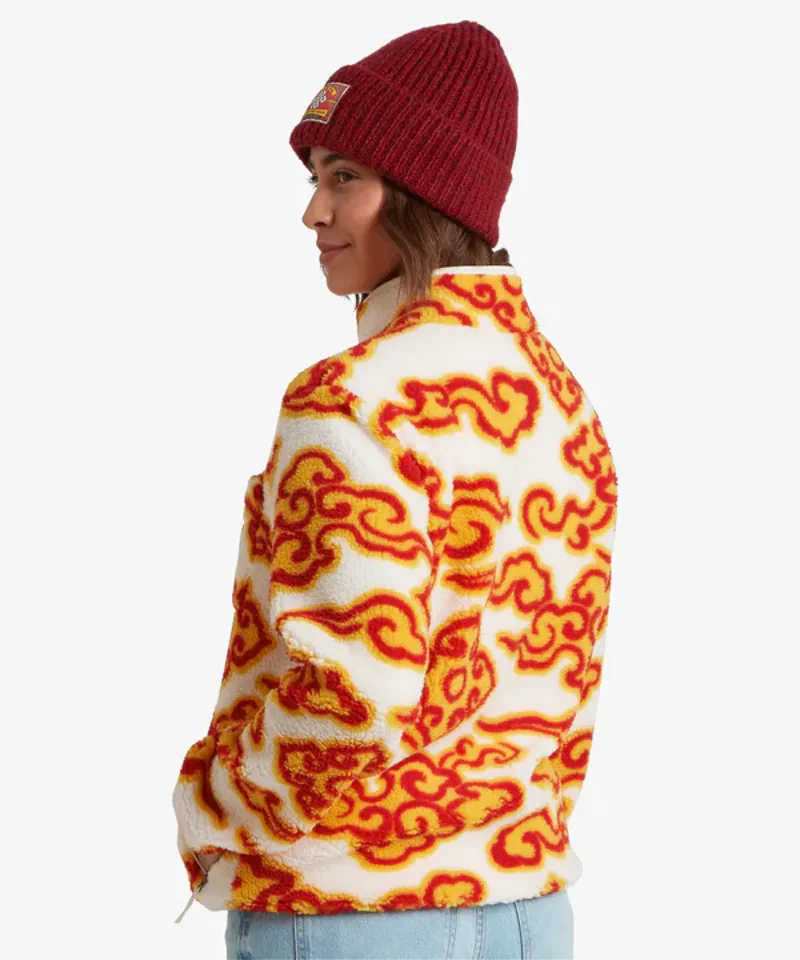 Sherpa Tarcho Printed Full Zip Fleece - Unisex - Peetho Cloud-2