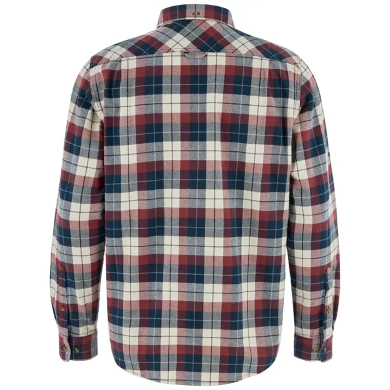 Fjallraven Men's Singi Heavy Flannel Shirt - Dark Navy-Maroon-1