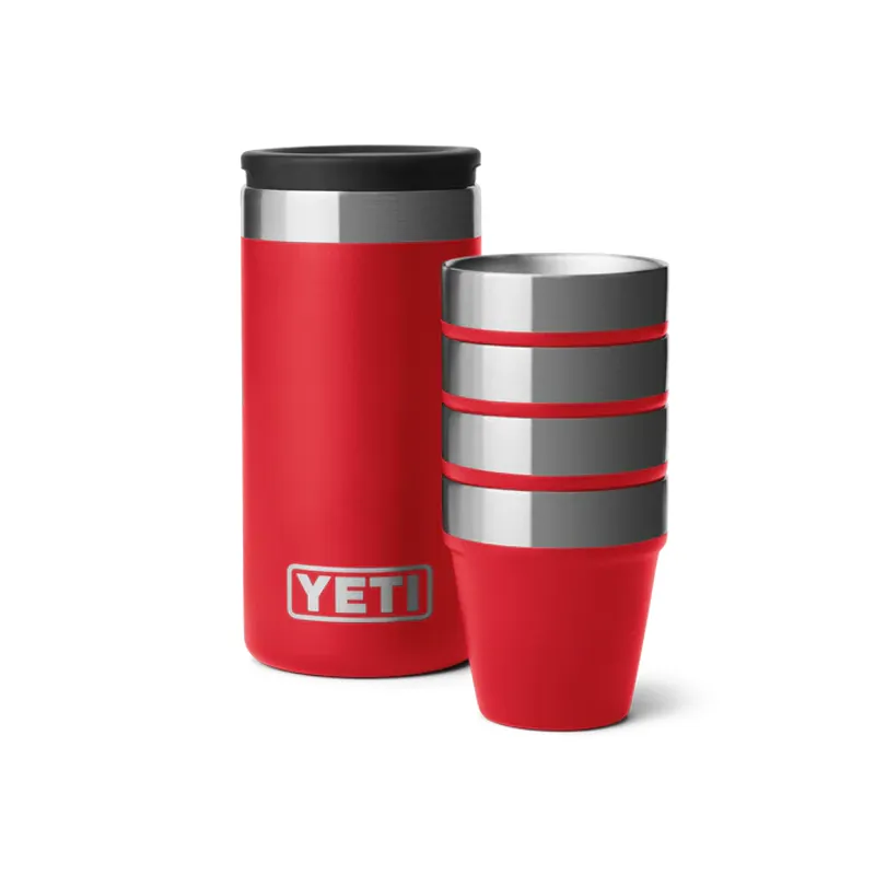 Yeti Rambler Shot Glasses Rescue Red