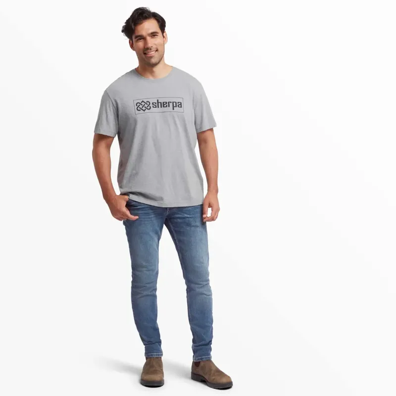 Sherpa Men's Sokaa Tee Heather Grey Logo-5