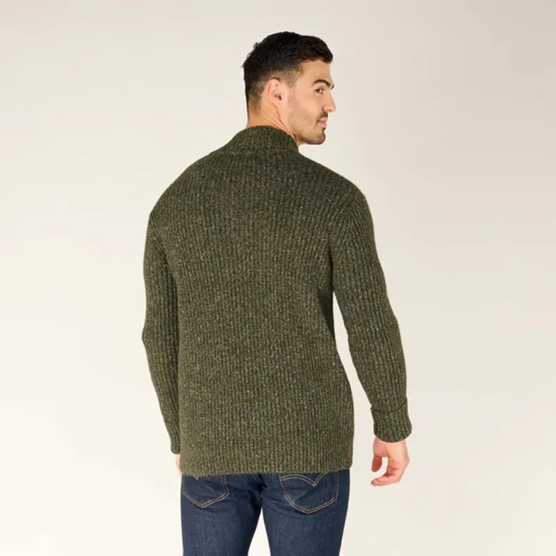 Sherpa Men's Ranga Button Mock Neck Evergreen-4