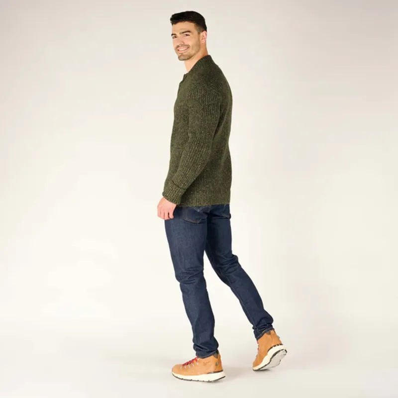 Sherpa Men's Ranga Button Mock Neck Evergreen-6