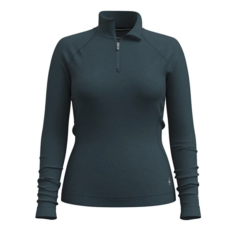 Smartwool Women's Merino Classic Thermal 1/4 Zip Twilight Blue Heather-2