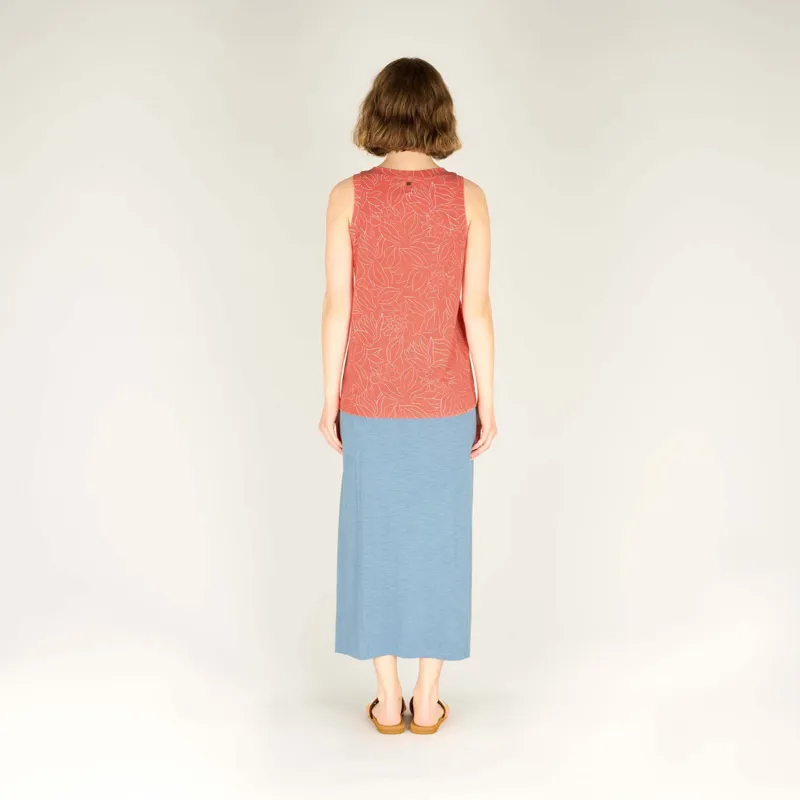 Sherpa Women's Neha V-Neck Tank Sorbet Leaf-1