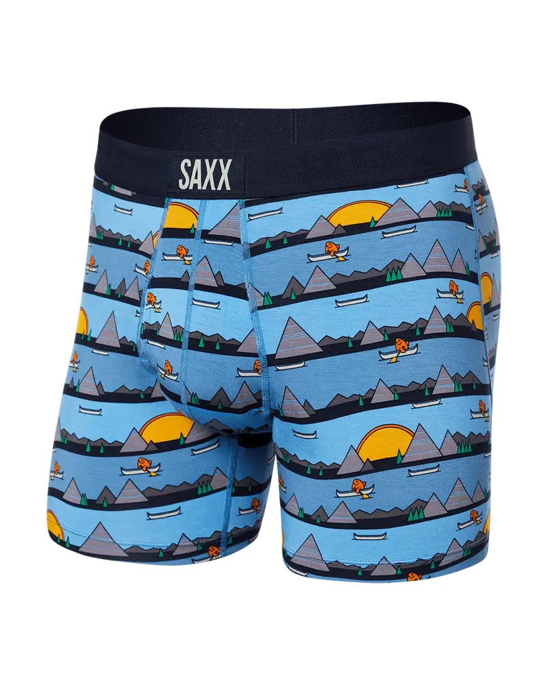 Saxx Ultra Super Soft Boxer Brief Fly Lazy River- Blue