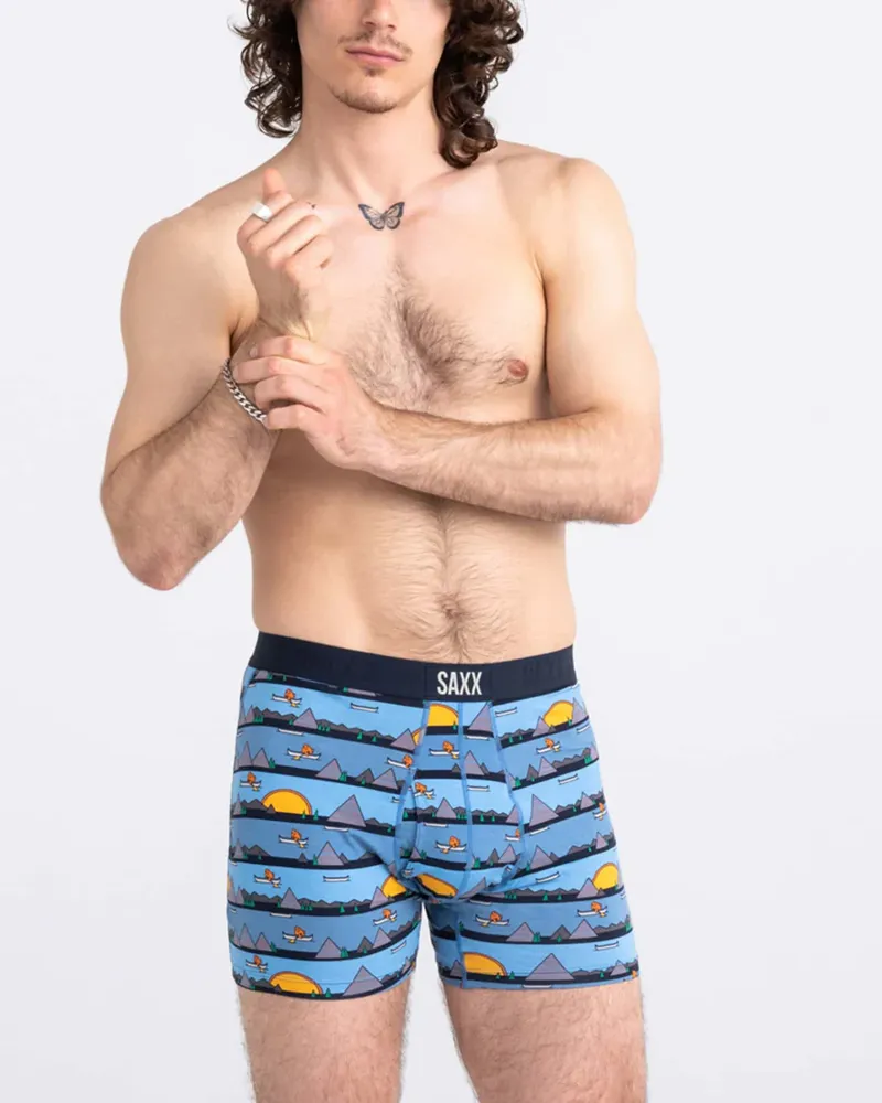 Saxx Ultra Super Soft Boxer Brief Fly Lazy River- Blue-1