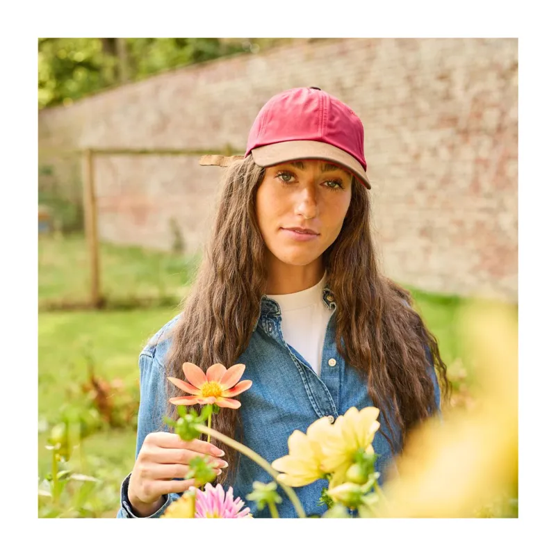 Tweedmill Wax Baseball Cap Leather Peak Red-1