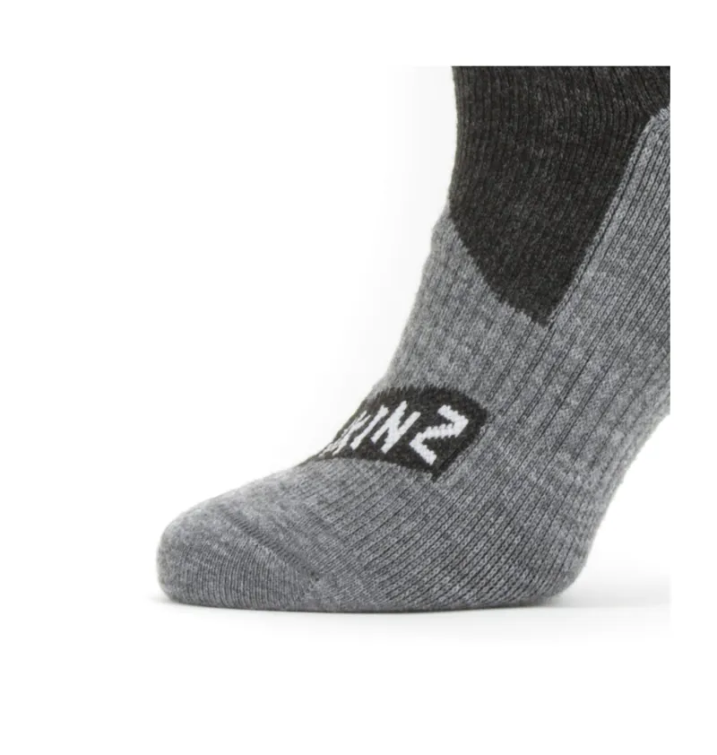 Sealskinz Waterproof All Weather Mid Length Sock Black/Grey Marl-1