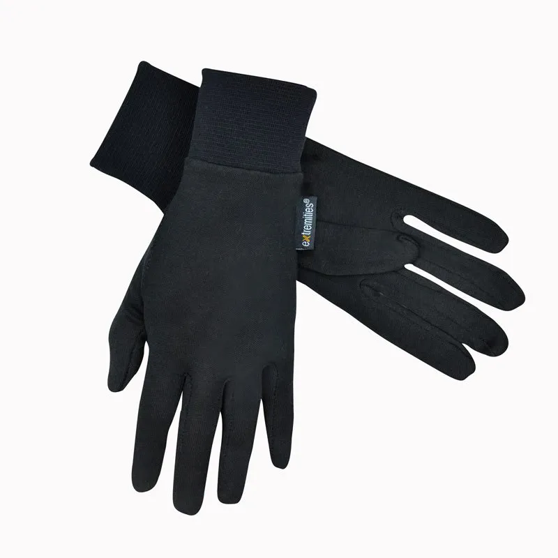 Extremities Silk Liner Glove Black-4