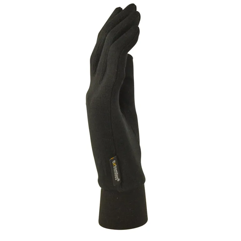 Extremities Silk Liner Glove Black-3