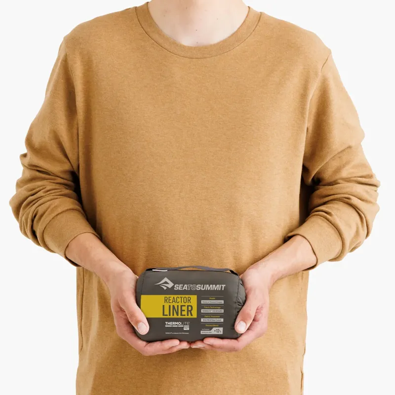 Sea To Summit Reactor Sleeping Bag Liner -  Mummy With Drawcord Standard Sulphur-2