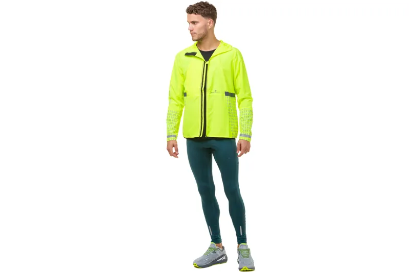 Ronhill Men's Tech Afterhours Jacket FlYel/Charcoal/Rflct-2