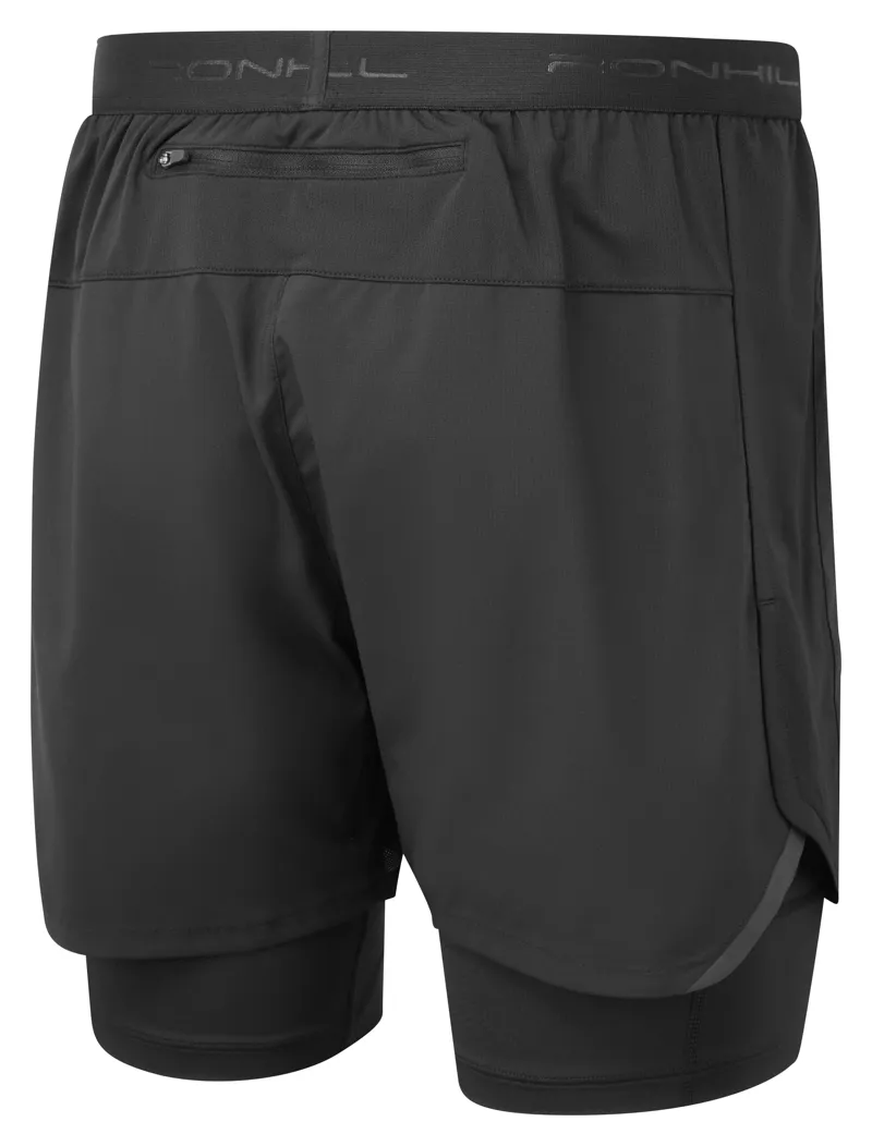Ronhill Men's Tech 5 Twin Short All Black-1