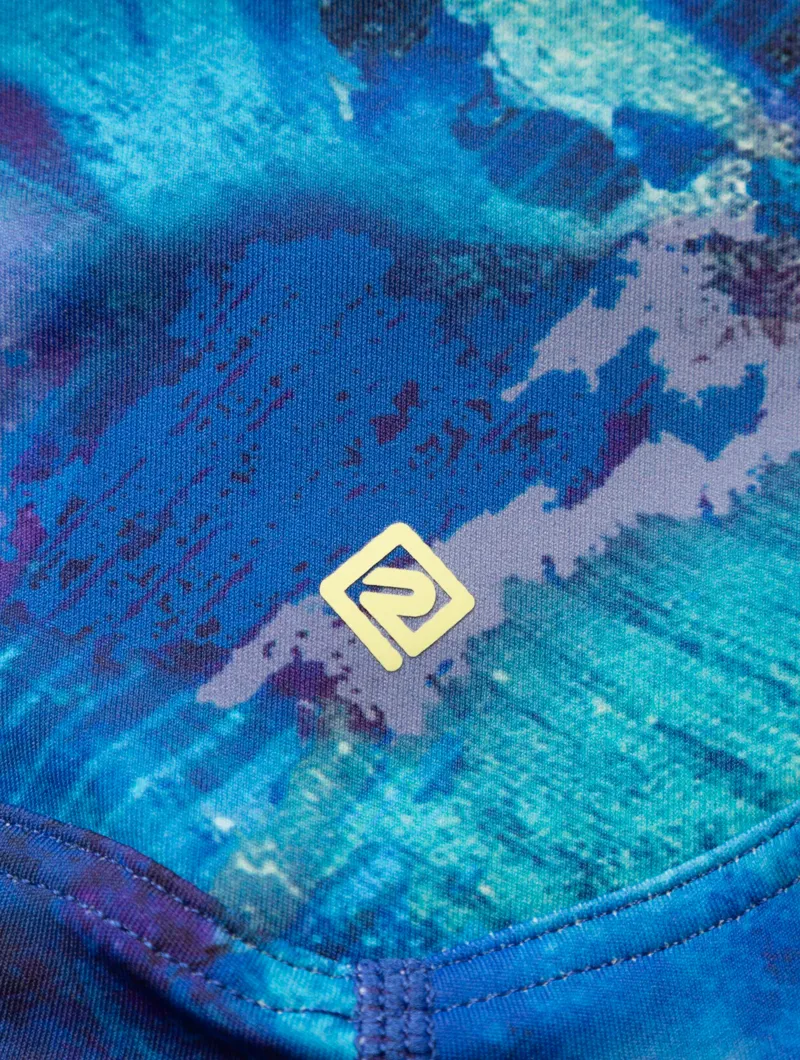 RonHill Women's Tech Crop Tight Blue Summer Haze-5