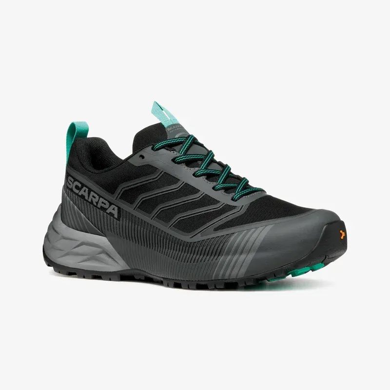 Scarpa Womens Ribelle Run LT WP Trail Running Shoe in Anthracite/Aqua Green-1