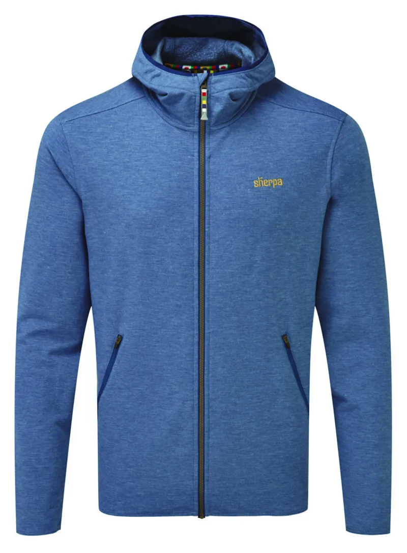 Sherpa Dawa Mens Fleece Hoodie Samudra Blue
