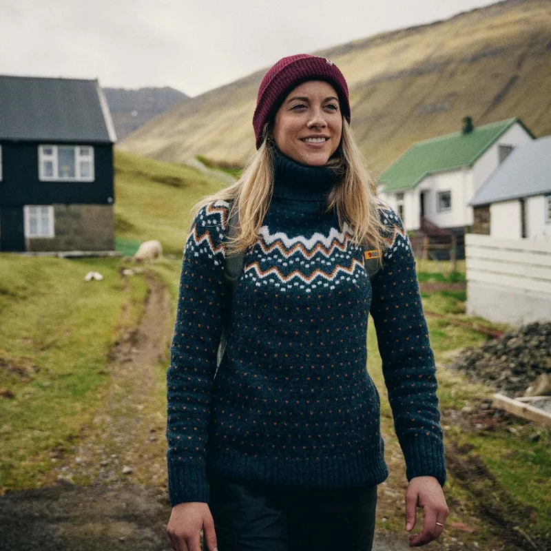 Fjallraven Womens Ovik Knit Roller Neck Navy-Dark Navy-4