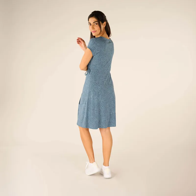 Sherpa Women's Padma Wrap Dress Haze Leaf-1