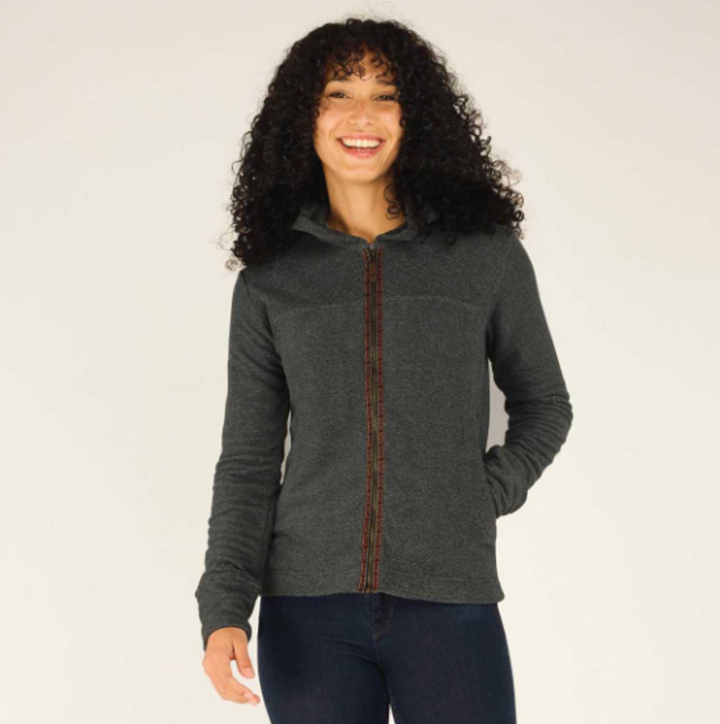 Sherpa Women's Rolpa Full Zip Hoodie Kharani Grey-1