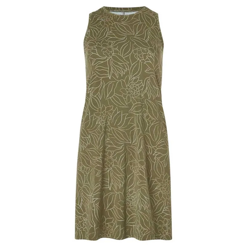 Sherpa Womens Padma Dress Evergreen Leaf