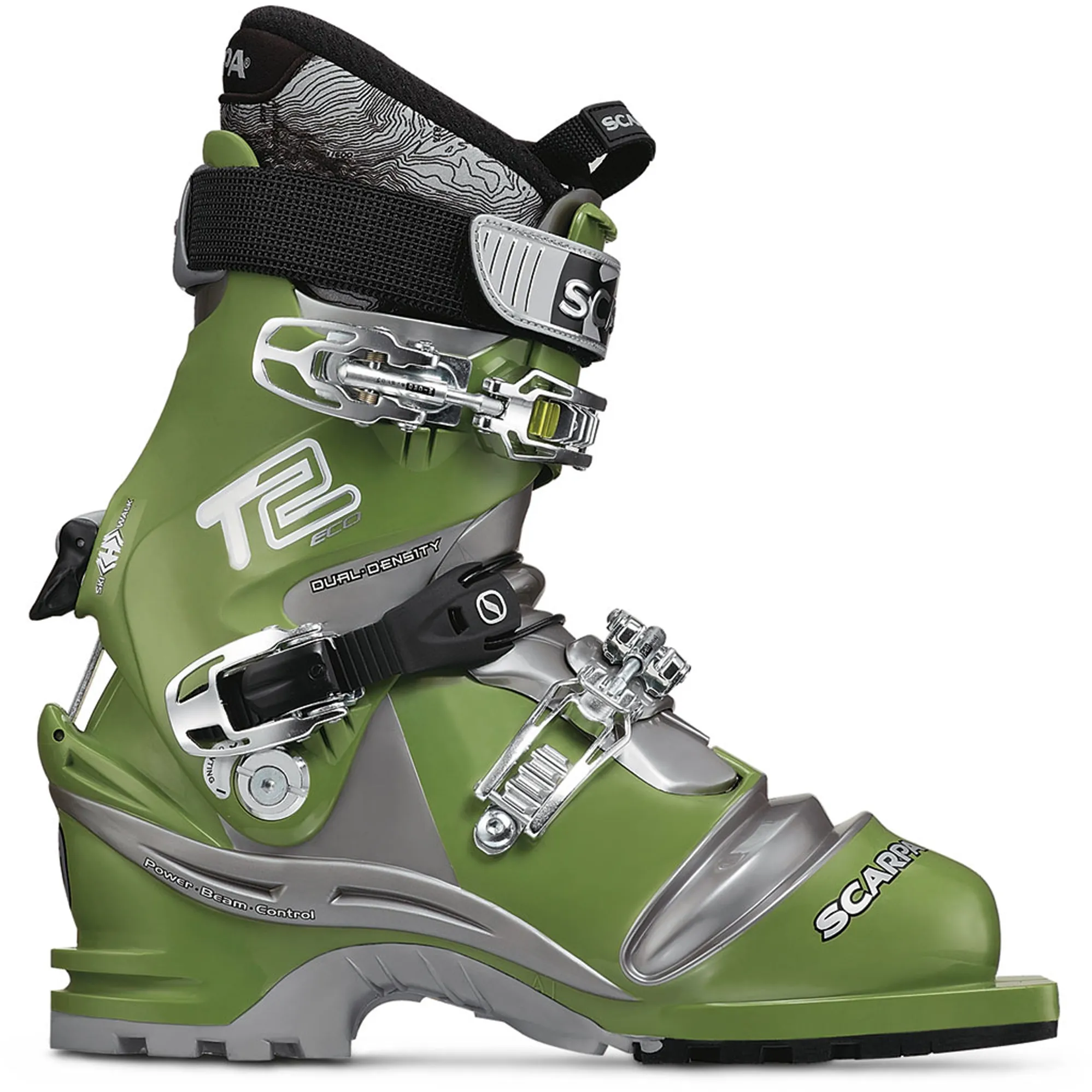 Scarpa T2 ECO Green 75mm Mens Telemark Boots