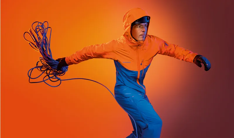 Mammut Mens Nordwand Pro Hardshell Overall Ice/Sunrise