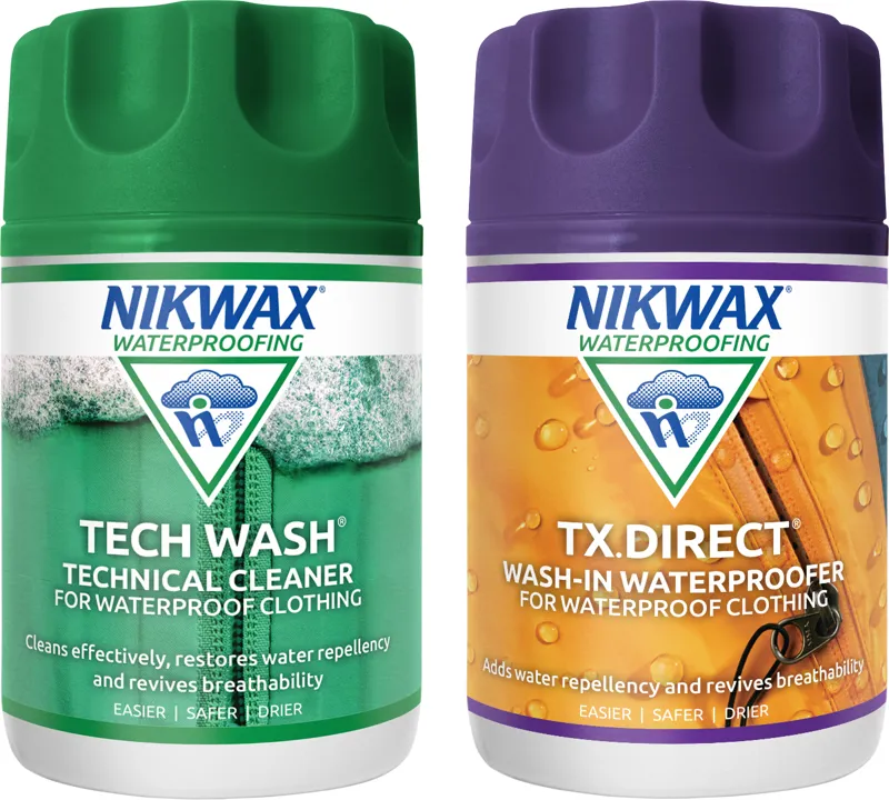Nikwax Tech Wash 150ML/TX Direct 100ML Twin Pack