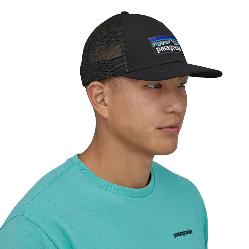 Patagonia LoPro P-6 Logo Trucker Cap in Black-2