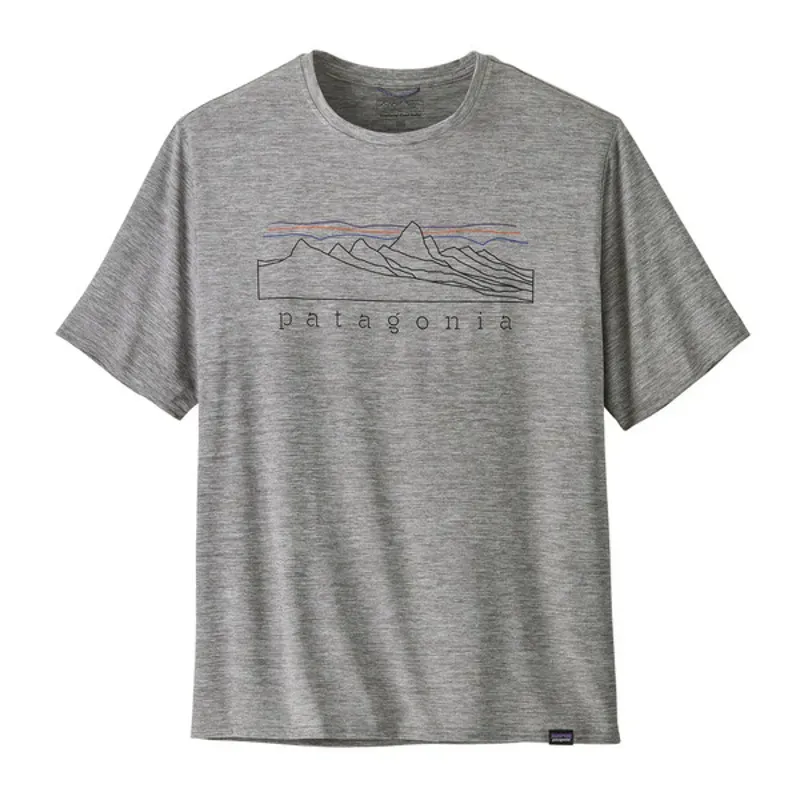 Patagonia Mens Capilene Cool Daily Graphic Shirt -Stratapeaks: Feather Grey