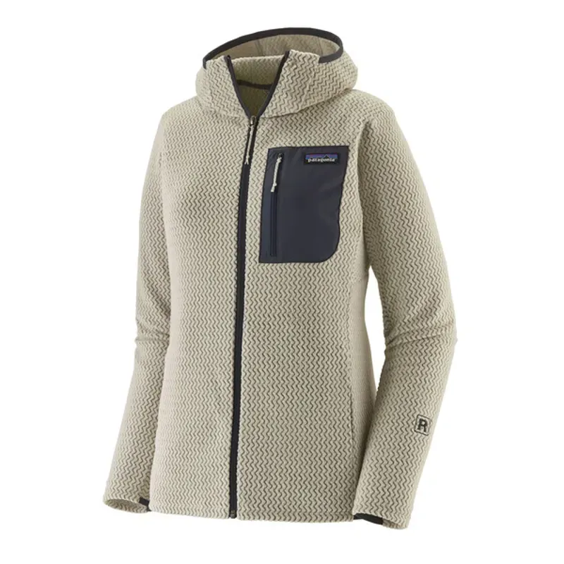 Patagonia Womens R1 Air Fleece Full-Zip Hoody in Wool White