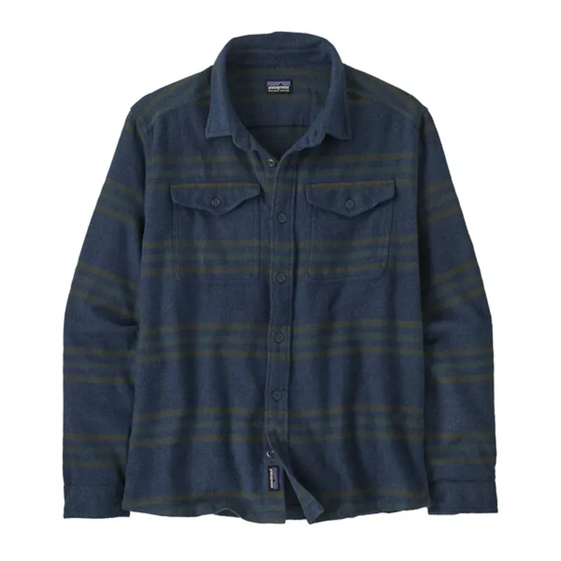 Patagonia Fjord Flannel Shirt in Treelined: Smolder Blue