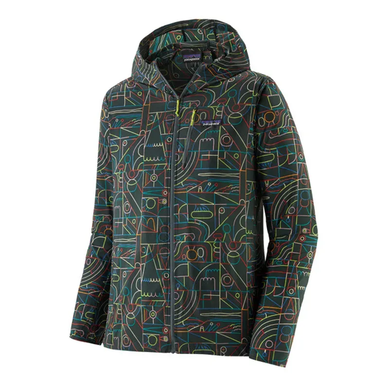 Patagonia Houdini Jacket in Lose Yourself Outline Uveau Green