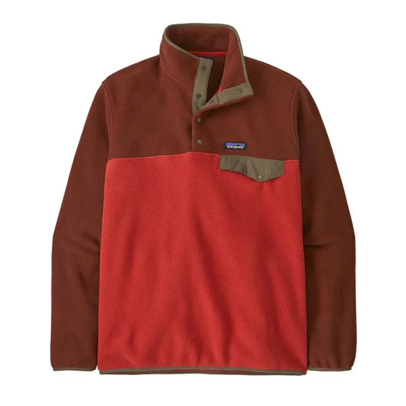 Patagonia Lightweight Synchilla Snap-T Fleece Pullover in Amanita Red